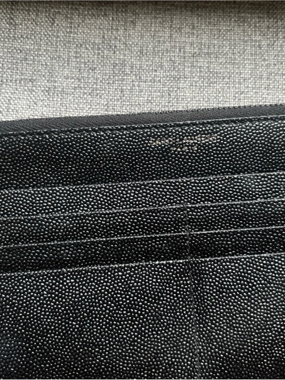 Yves Saint Laurent Black Leather Envelope Wallet